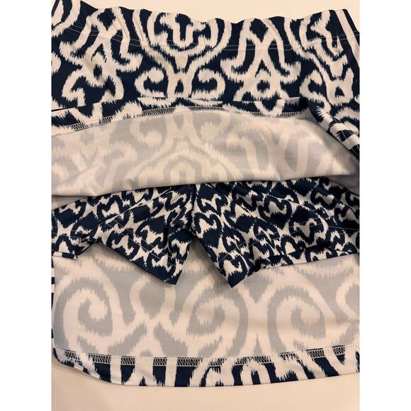Gretchen Scott Skippy Skort Women's Blue/White Patterned Sz M Golf Tennis - Picture 5 of 6